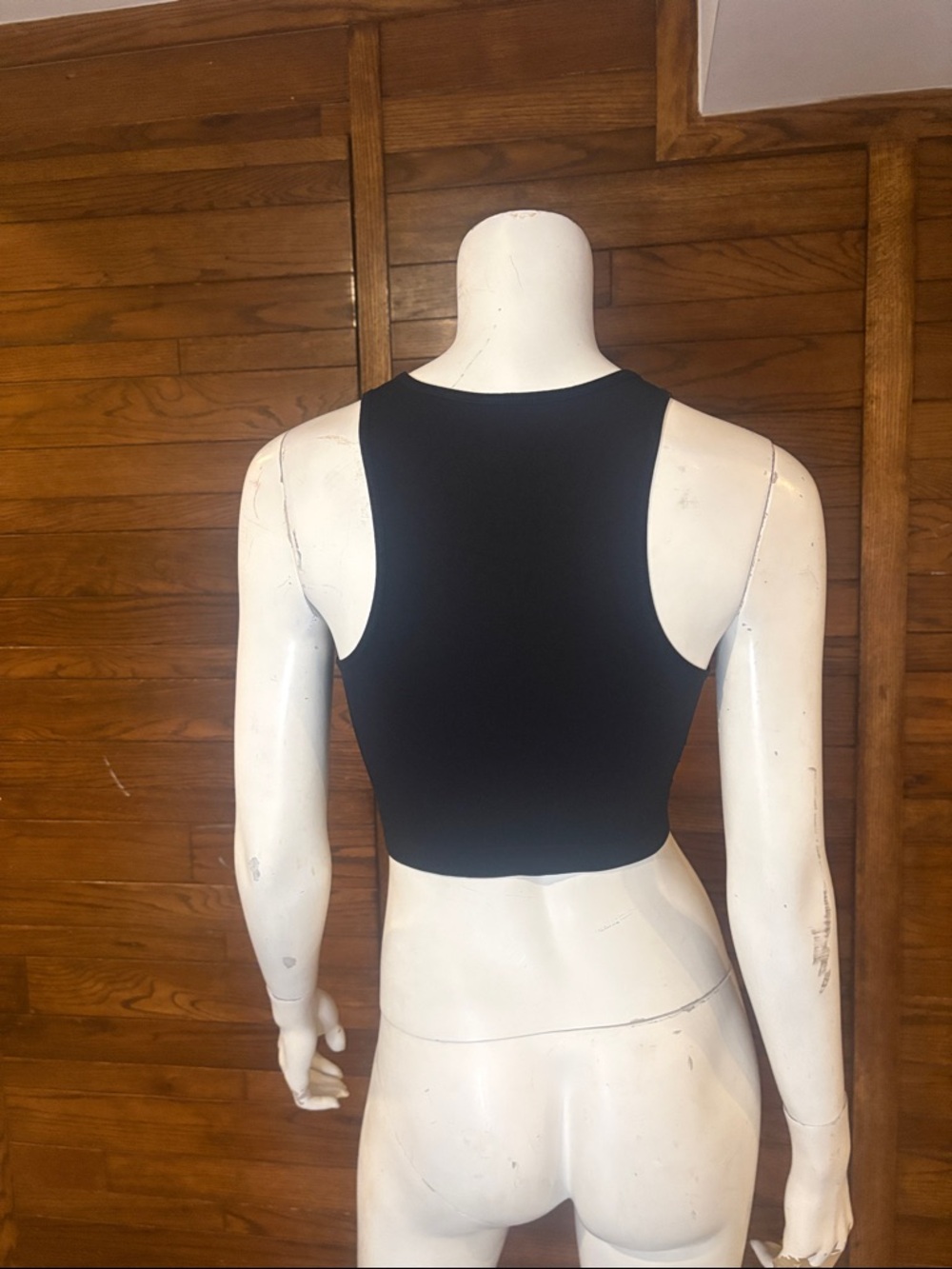 Garage Black Sleeveless Cutout Crop Top - Picture 4 of 5
